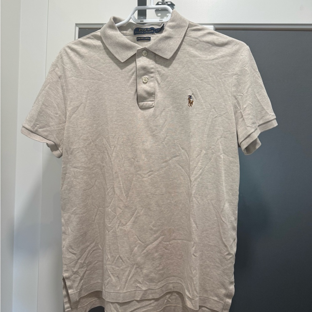Ralph Lauren Men's Polo Shirt in Tan Brown